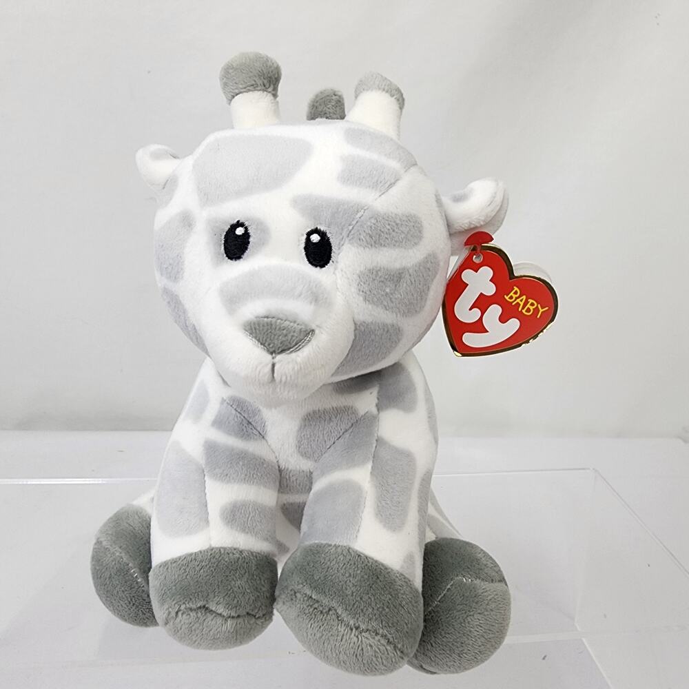 Ty Baby Pluffies Gracie Plush Stuffed Gray Spotted Giraffe Cute Doll 6" NWTs